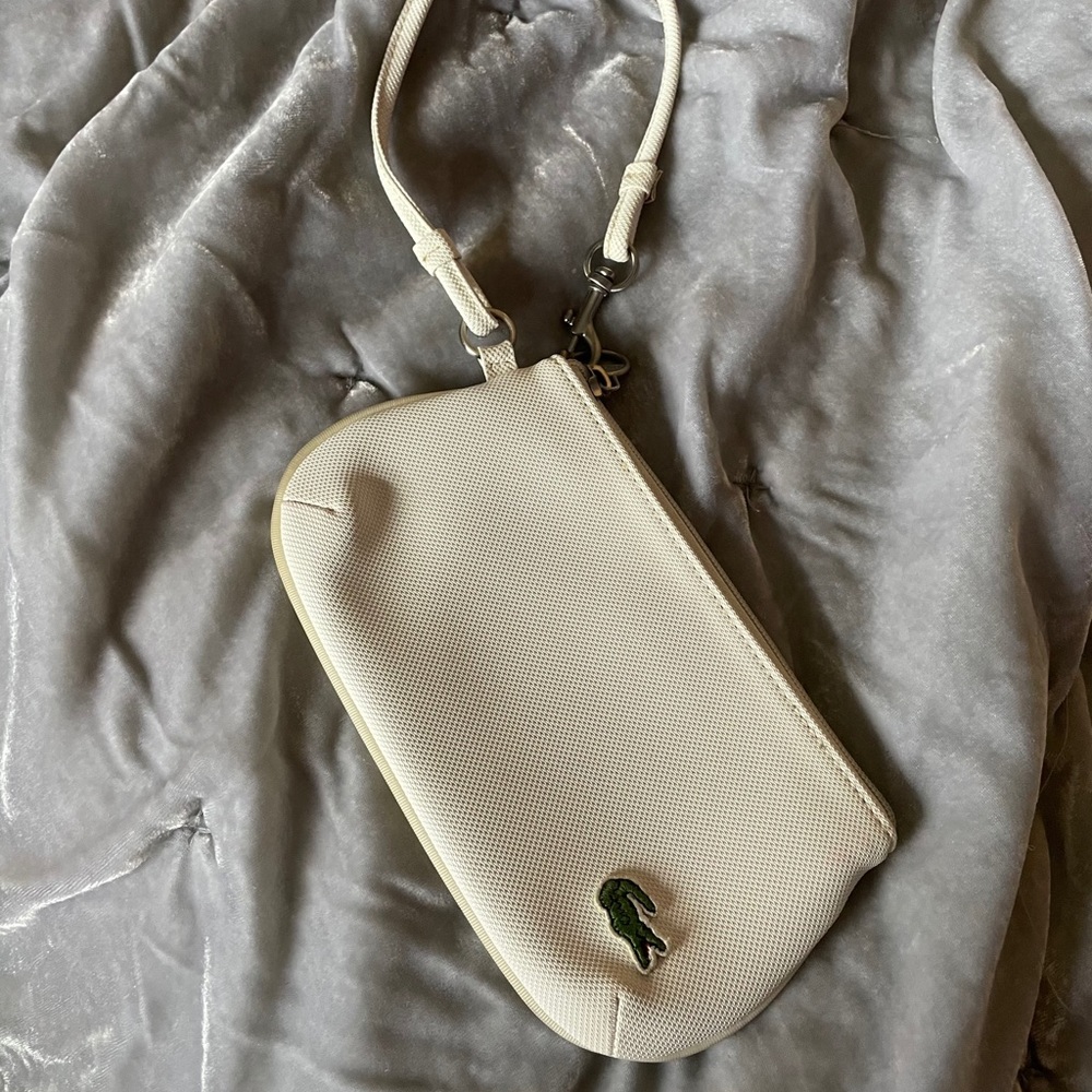 Women’s White Lacoste Wristlet